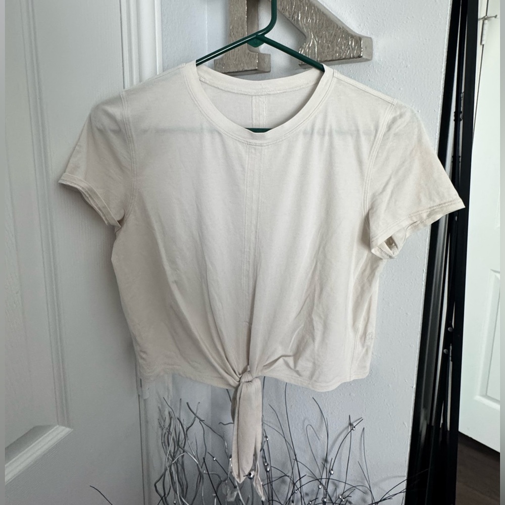 lululemon athletica Cream Performance Tank with Subtle Logo